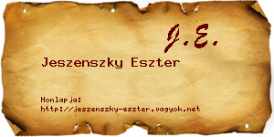 Jeszenszky Eszter névjegykártya