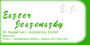 eszter jeszenszky business card